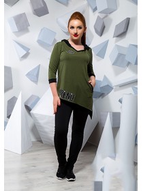 Модний спортивний костюм з тунікою для повних жінок 815869-72